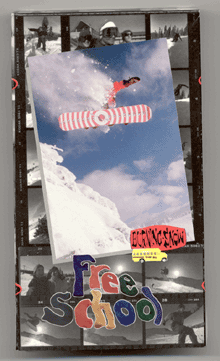 Freeschool Snowboard Movie sample print layout and video editor