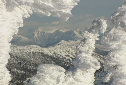 Digital photography sample MT winter peaks Great Northern Peak