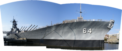 panarama of battleship