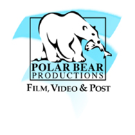 Polar Bear Productions Logo design with blue swath